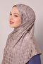 Mink Speckled Patterned Jacquard Capri Shawl - 2