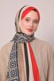 Red star pattern cotton shawl
