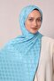 Turquoise Speckled Patterned Jacquard Capri Shawl