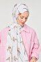 Mink flower printed mono crepe shawl - 4