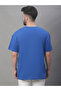 Men Blue Graphic Print Oversized T-Shirt - 2