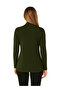 Olive Solid Open Front Shrug - 2