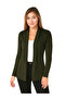 Olive Solid Open Front Shrug