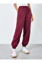 Solid Wide Leg Cargo Pants with Drawstring - 2