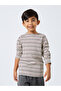 Boys Multi Striped Ribbed Long Sleeve T-Shirt