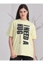 Women Yellow Oversized Graphic Print T-Shirt