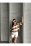 Women's Floral Motif Knitted Detailed Summer Top - 2