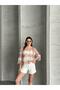 Women's Floral Motif Knitted Detailed Summer Top - 6
