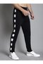 Men Black Side Stripe Joggers - 4