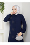 Buttoned Plus Size Tunic Shirt Pants Aerobin Double Set with Sequin Detail - 3