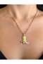 Gold Steel Necklace with Boot Detail