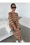 Women's Striped Long Sleeve Dress