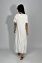 Women's Summer Short Sleeve Viscose Midi Length Crew Neck Dress - 7