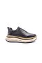 Genuine Leather High Sole Men's Brown Stylish and Comfortable Sneaker Shoes