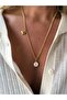 Gold Enamel Letter K Heart Necklace - 3
