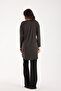 Women's Khaki Green Striped Long Sleeve Tunic - 8