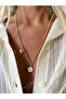 Gold Enamel N Letter Heart Necklace - 2