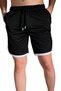 Men's Black White Red Green Sports Shorts Basketball Football Striped Shorts Fitness Running Bermuda - 5