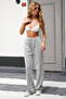 Women's Black Premium Quality Adjustable Waist Striped Loose Leg Sweatpants with Pockets - 4
