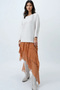 Women's Vanilla Boat Neck Bat Sleeve Boucle Sweater Alc-X14441 - 2