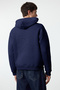 Lacivert Oversize/Geniş Kesim Sırtı Nakış Detaylı Kapüşonlu Sweatshirt TMNAW25SW00142 - 3