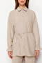 Beige Belted Woven Aerobin Shirt-Pants Set TCTSS23US00018 - 4