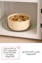 Set of 4 Round Storage Containers Striped Beige | 2.5 L 1.5 L 0.80 L 0.45 L | Microwave and Freezer Compatible - 8