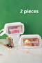 3140-1 2-Piece Transparent - White Travel and Makeup Bag Waterproof Organizer Washbag 21X13Cm