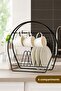 Metal Cup Holder and Saucer Black – 6-Piece Mug Stand |   Kitchen Organizer Organizer