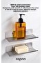 Stainless Steel Bathroom Shelf with Adhesive and Screws, Shampoo Holder Soap Dish Set for Organizer Shower Caddy - 2