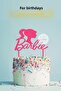 Barbie Written Birthday Cake Topper Cake Stick (Cake Decoration) - 3