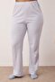 Lila %100 Pamuklu Çizgili Gömlek-Pantolon Örme Pijama Takımı TBBAW26AI00017 - 3