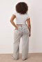 Açık Gri Yüksek Bel Geniş Paça Büyük Beden Wide Leg Jeans TBBSS24CJ00048 - 4