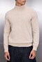 Bej Slim Fit Yünlü Yarım Balıkçı Yaka Basic Triko Kazak TMNAW21KZ1595 - 3
