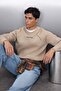 Mink Regular/Normal Cut Raglan Sleeve Letter Printed Sweatshirt Tmnaw22Sw0726