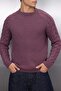 Gül Kurusu Casual Unisex Regular Fit Yünlü Bisiklet Yaka Saç Örgü Detaylı Triko Kazak TMNAW22KZ2059 - 3