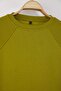 Yağ Yeşili Relaxed/Rahat Kalıp Basic Reglan Kol Bisiklet Yaka Örme Sweatshirt TWOAW24SW00104 - 6