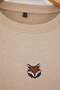 Stone Oversize/Wide Cut Crew Neck Long Sleeve Animal Embroidery Sweatshirt Tmnaw24Sw00169 - 7