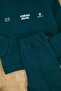 Petrol Pamuklu Kapüşonlu Örme Erkek Çocuk Kalın Şardonsuz Sweatshirt ve Eşofman Takım TKDAW26AU00026 - 4