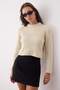Stone Crop Soft Textured Crop/Short Knitwear Sweater Twoaw26Kz00176