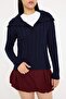 Teen Lacivert Yumuşak Dokulu Crop/Kısa Triko Kazak TWOAW26KZ00138 - 3