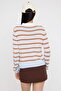 Teen Kahverengi Crop Premium/Özel İplikli Renk Bloklu Fitted/Vücudu Saran Triko Hırka TWOAW26HI00020 - 4