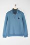 Mavi Regular/Normal Kesim Dik Yaka Fermuarlı Pamuklu At Nakış İçi Polarlı Sweatshirt TMNAW24SW00041 - 6