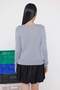 Teen Gray Mercerized Look Hair Knit Embroidery Detailed Sweater Twoaw26Kz00055 - 4