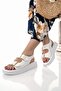 Toddy Women's White Double Buckle Orthopedic Sole Daily Sandals - Comfortable and Stylish Design - 3