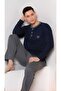 Men's Wide Fit Thin Long Sleeve Seasonal Pajama Set