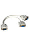 Pm-1557 1X Vga Male to 2X Vga Female 30cm Converter Cable