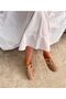 Meloni Cage Model Buckle Detail Genuine Leather Women's Slippers - 7
