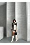 Leather-Trimmed Ecru Plush Coat - 7