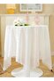 White Round Tablecloths Polyester Table Cloth Bulk Washable Polyester Fabric Tablecloths Table